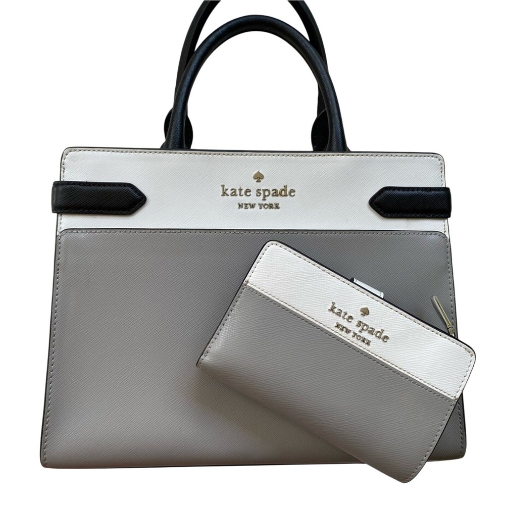 Kate Spade Staci Colorblock Satchel Crossbody Bag Purse and Matching‎ Wallet